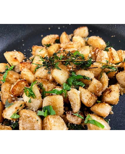 Parmesan Crusted Brown Butter Turnips