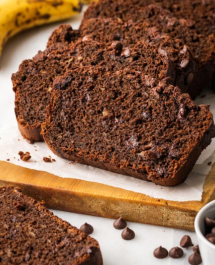 Gluten Free Double Chocolate Banana Bread