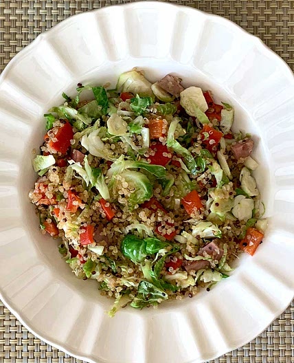 Brussel Sprout Quinoa Red Pepper & Chicken Sausage