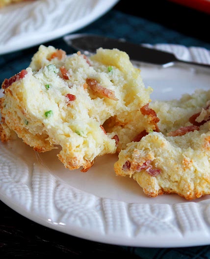 Bacon Cheddar Chive Drop Biscuits