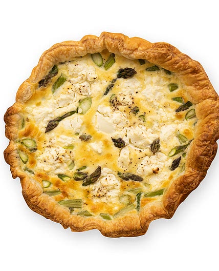 Quiche aux asperges & fromage frais