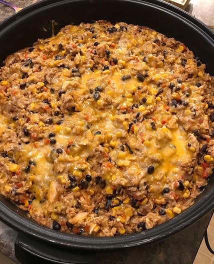 Cheesy Enchilada Rice Skillet