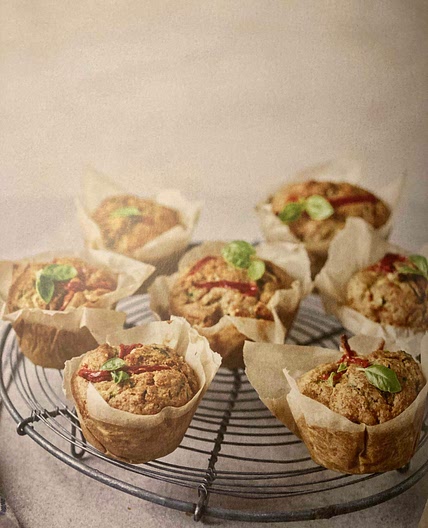 Courgette and red pepper muffins