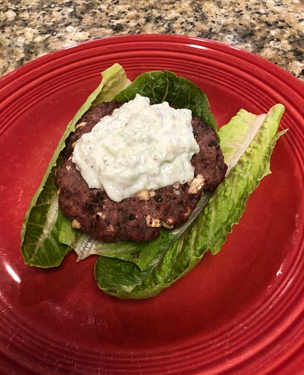 Greek Burger Lettuce Wraps