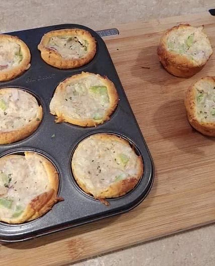 Tartelettes au thon & cheddar