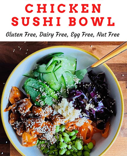 Teriyaki Chicken Sushi Bowl (Gluten-free)