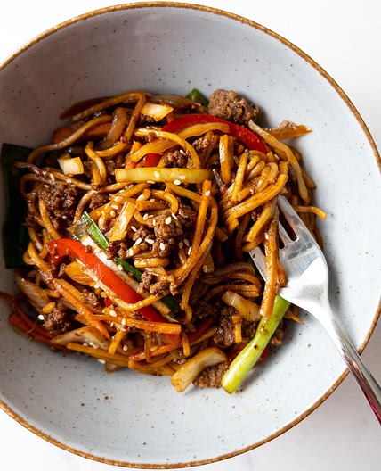 Ground Beef Stir Fry Noodles