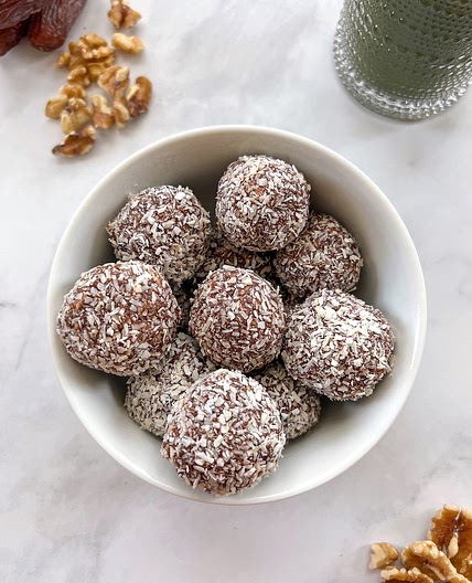 Coconut Bliss Balls with Dates