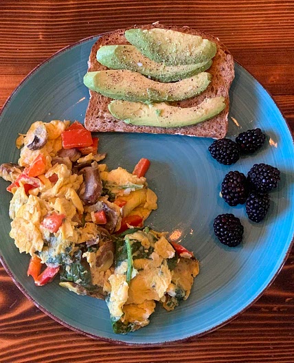 Avocado toast and eggs 