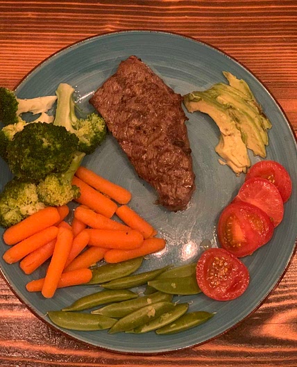Steak and veggies 