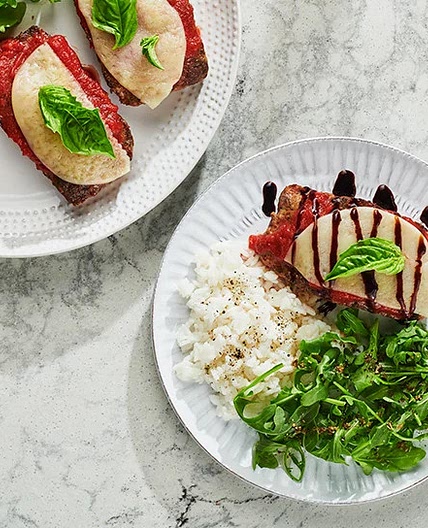 Mini Summer Caprese Meatloaf