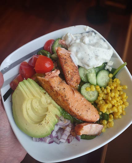 Greek Cast Iron Salmon Bowls