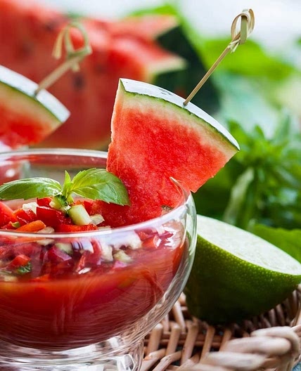 Watermelon Gazpacho (cold vegetable soup)