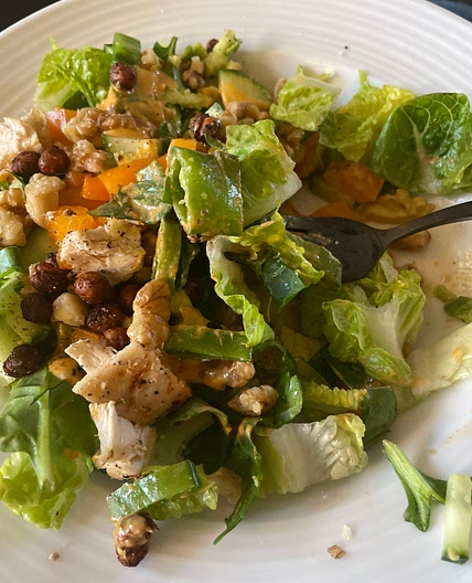 Chicken and nut salad