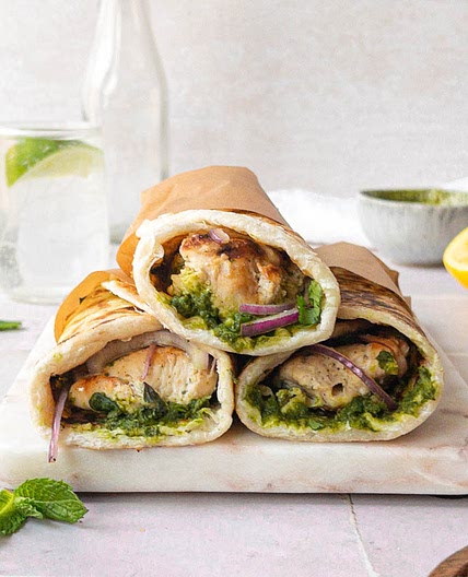 You Need These Tangy, Herby Chicken Malai Tikka Rolls