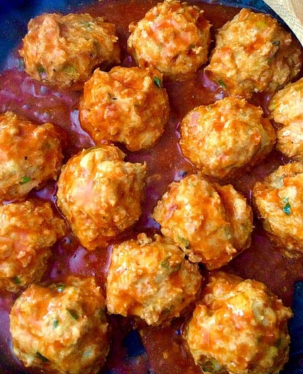 Keto Buffalo Chicken Meatballs