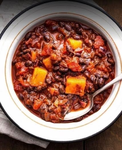 Butternut Squash and Black Bean Chilli 