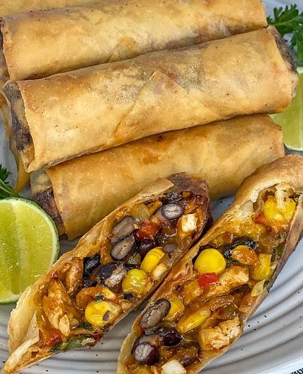 Tex Mex Chicken spring rolls