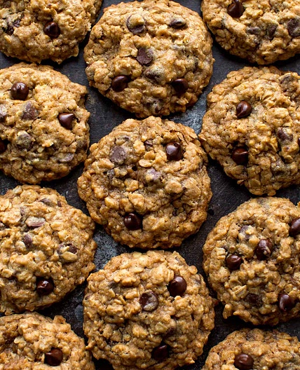 Soft and Chewy Oatmeal Chocolate Chip Cookies
