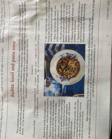 Rishta lentil soup