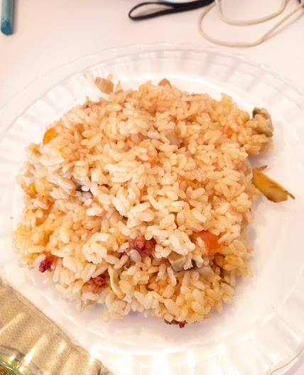 Arroz con champiñones y chorizo