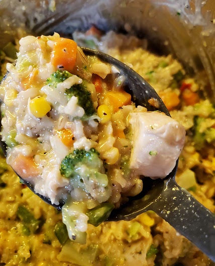 Cheesy Chicken and Broccoli over Rice