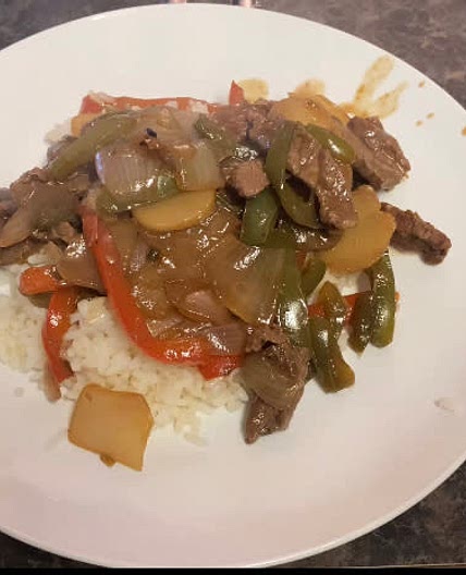 Chinese pepper steak 