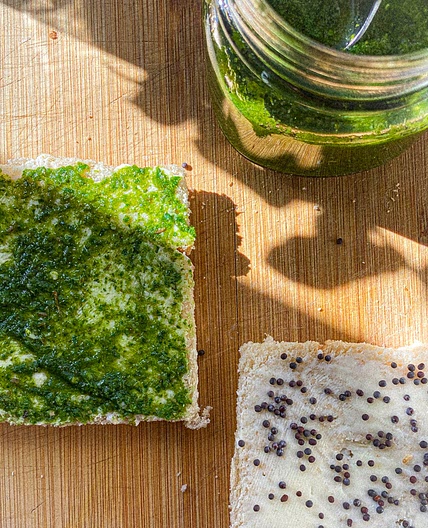 Cilantro-Mint Chutney Tea Sandwiches