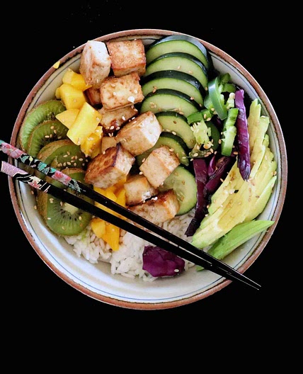Vegan Poke Bowl + Crispy Tofu