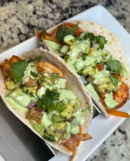 Peri Peri Shrimp Fajita Tacos 