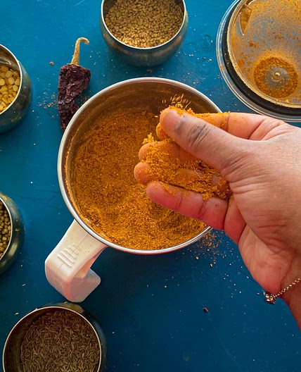 Homemade Sambar Powder Spice Blend
