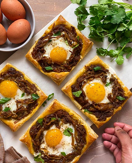 Caramelized Masala Onion Breakfast Tart