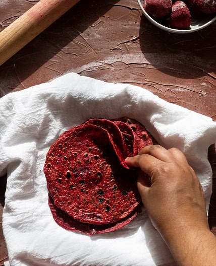 Beetroot Roti