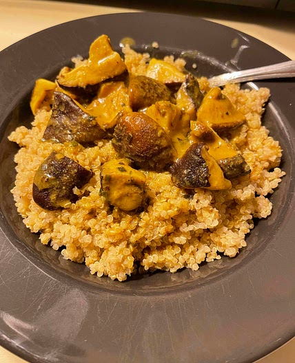 Pan-Seared Curried Scallops (King Oyster Mushrooms) [HMC]