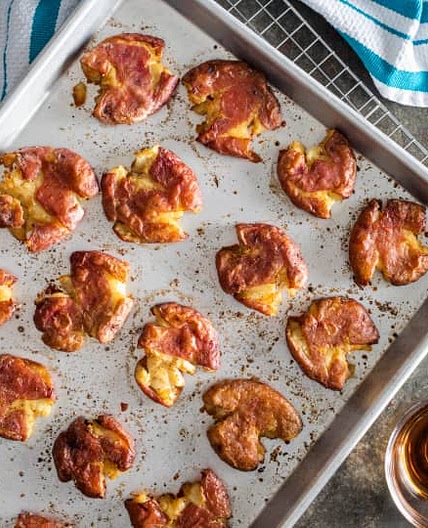 Salt-and-Vinegar Smashed Potatoes