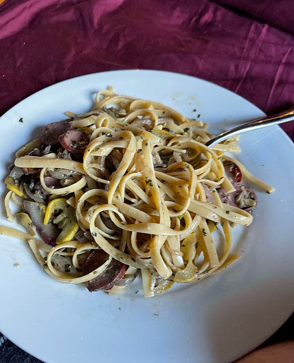 Summer squash pasta 