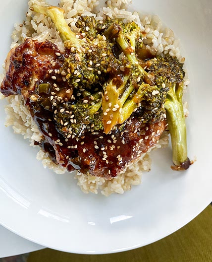 Crispy Soy Glazed Chicken and Broccoli