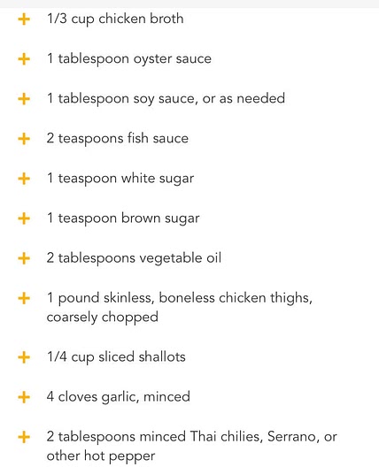 Basil chicken