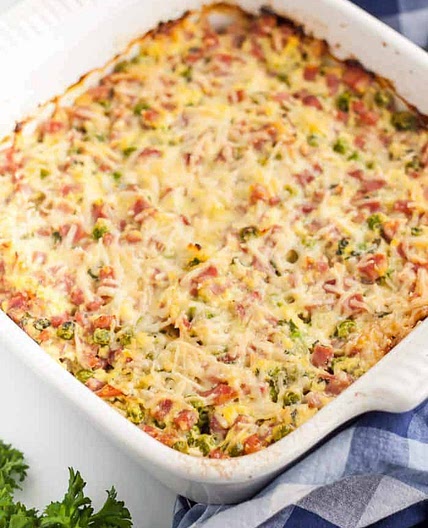 Keto Ham Casserole (Ham Carbonara)