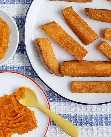 Sweet Potato Baby Food: BLW-Style and Pureed