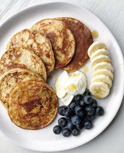 Flourless Banana & Protein Powder Pancakes