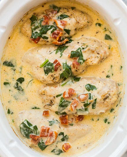 Crockpot Tuscan Chicken