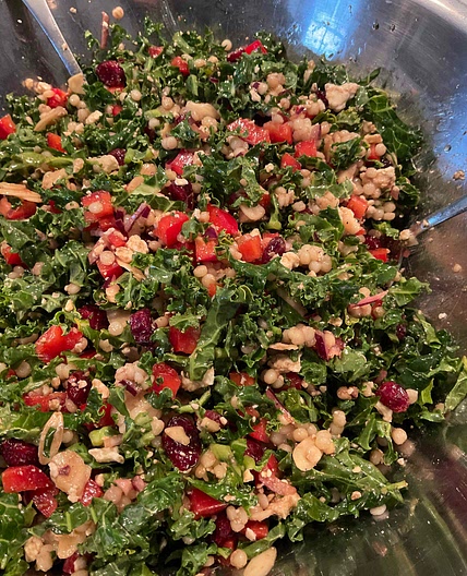 Salade de couscous et kale