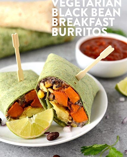 Meal Prep Black Bean Breakfast Burritos
