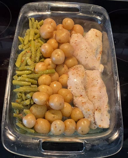 Italian Chicken, Potatoes and Green Beans