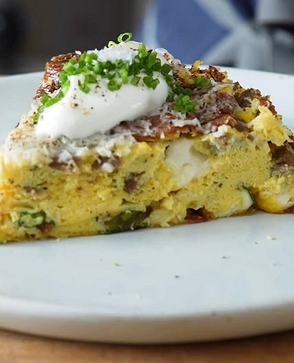 Frittata With Garlic Chantilly