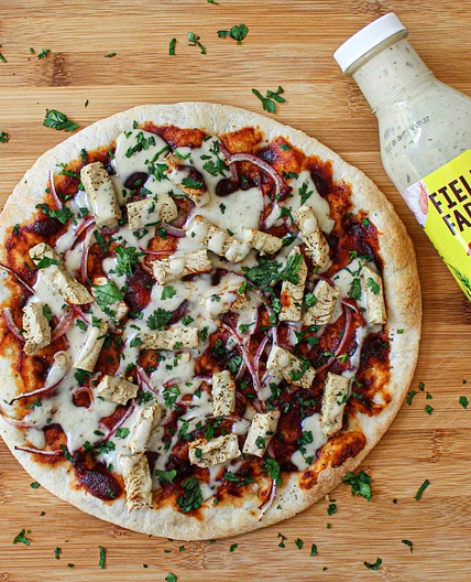 Vegan BBQ Chik’n Pizza