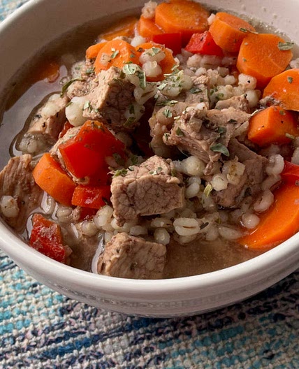 (Freezer Meals) Beef and Barley Stew