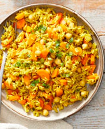 Carrot & Chickpea Pilaf