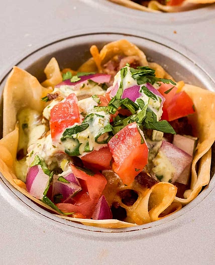 Easy Beef Taco Cups